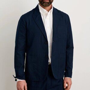 Alex Mill Cotton Linen Mercer Blazer - Dark Navy